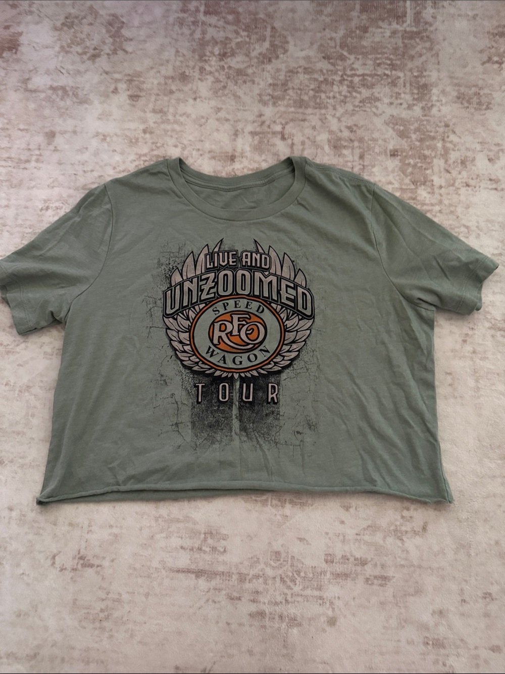 Live and Unzoomed Tour Graphic Tee - Sage Green